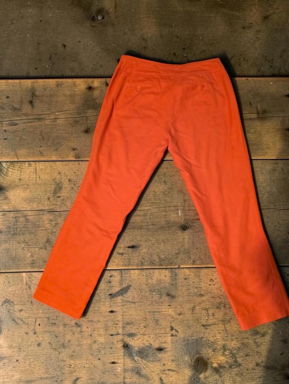 Focus 2000 Orange‎ High Rise Button Fly Pants Bold Statement Trousers Classic